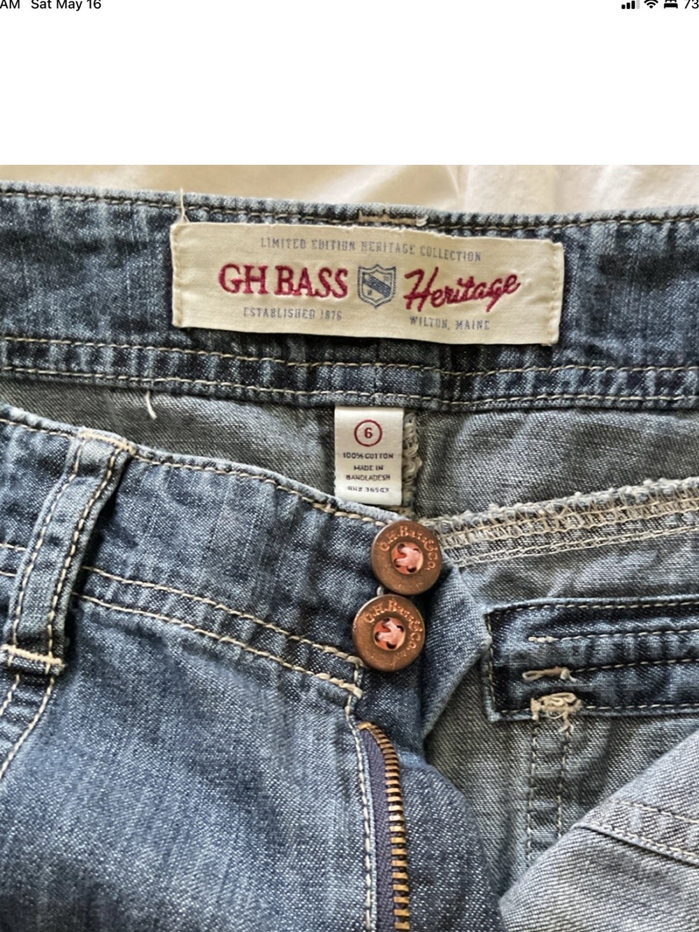 G.H. Bass & Co. Blue Denim Utility Mini Skirt - Picture 5 of 7